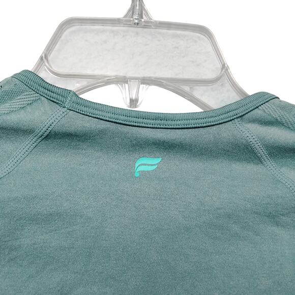 Fabletics Seamless Long Sleeve Top Size XS Washed Arctic Wave Moisture Wicking - Picture 5 of 7